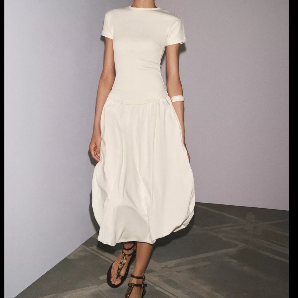 Zara balloon combination dress